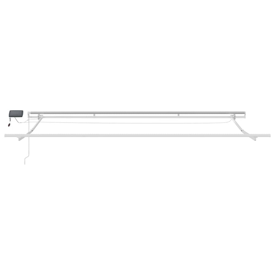 Inklapbaar Zonnescherm Met Stof Groen En Wit 450 ×350 cm