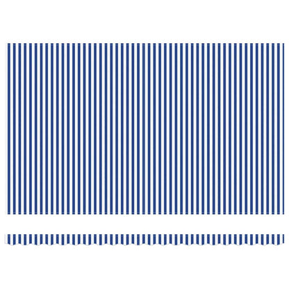 Inklapbaar Zonnescherm Blauw en Wit 500x300 cm