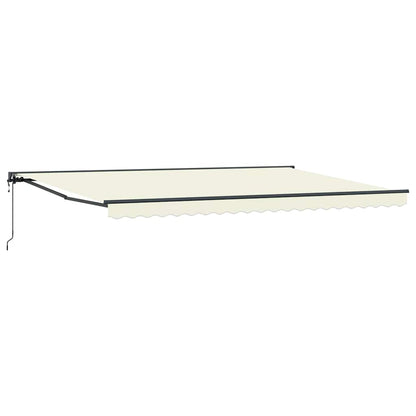 Inklapbaar Zonnescherm Crème 500 × 300 Cm Polyester En Metaal Crème (Anthraciet Frame) 5 x 3 m