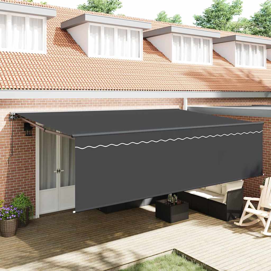 Inklapbaar Zonnescherm Antraciet Grijs 500 × 300 cm
