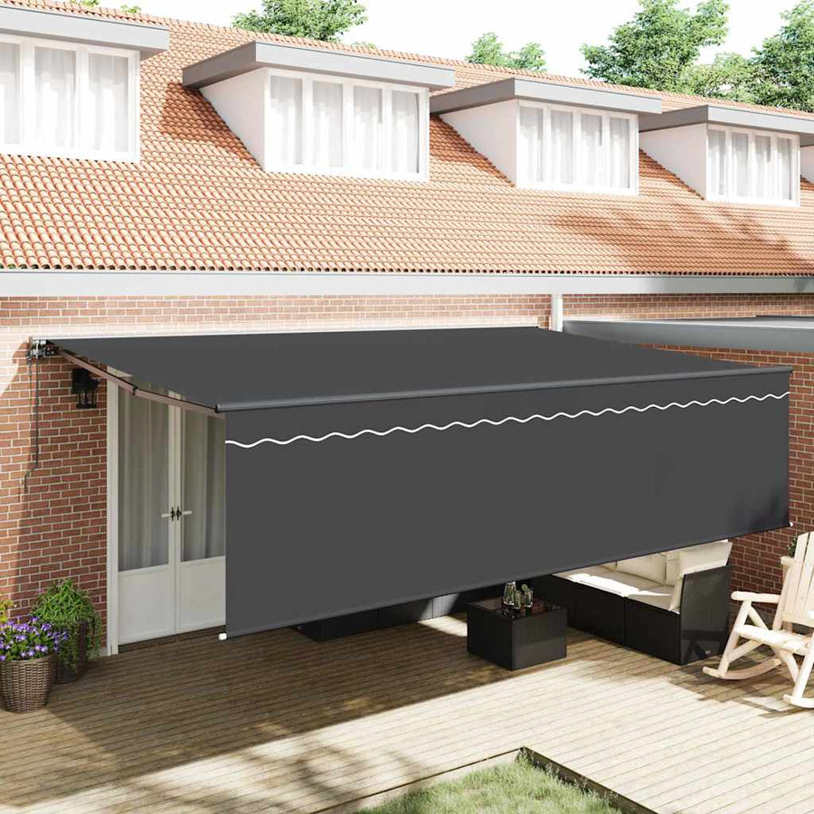 Inklapbaar Zonnescherm Antraciet Grijs 500 × 300 cm