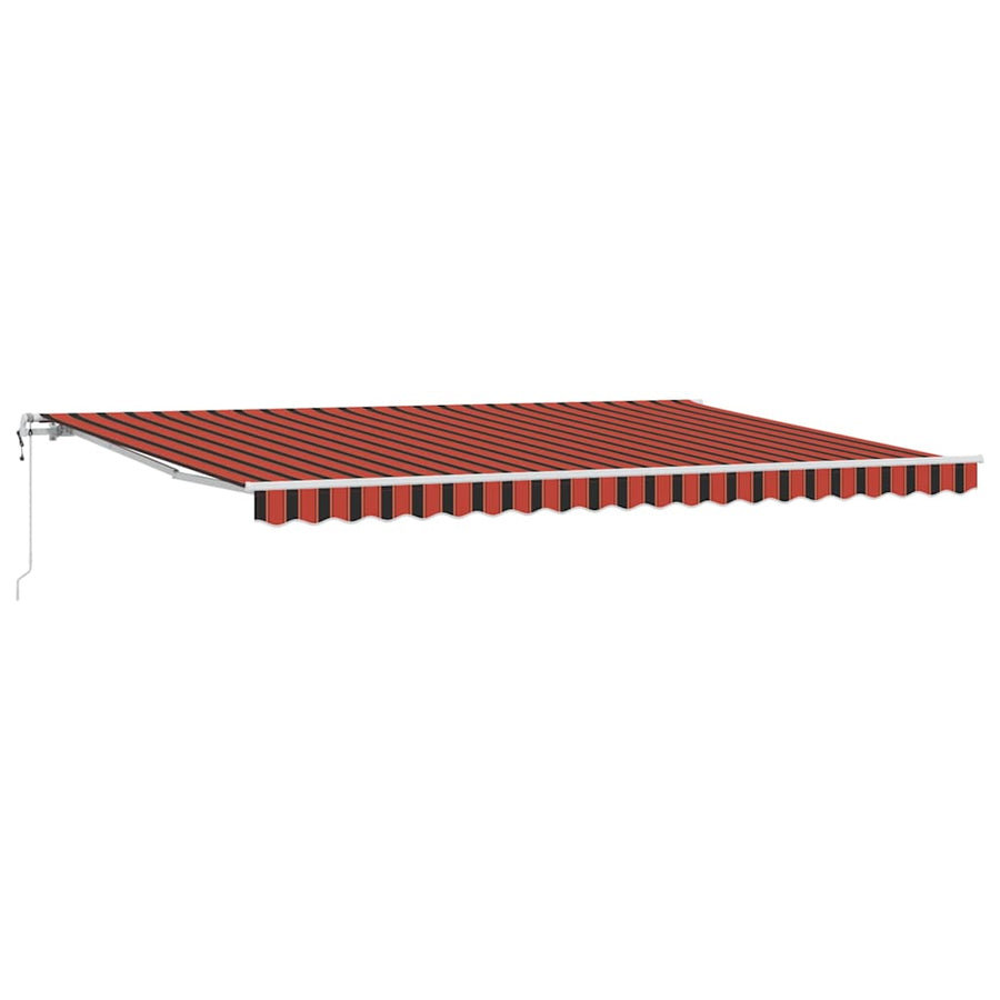 Inklapbaar Zonnescherm Oranje en bruin 500 × 300 cm Stof