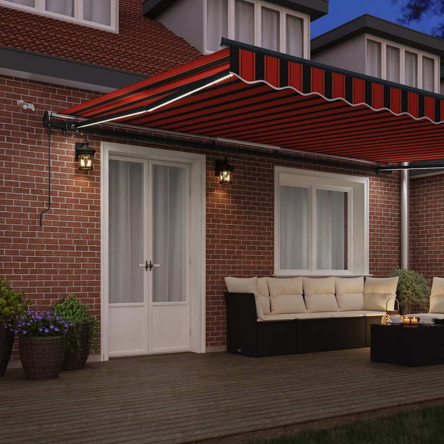 Luifeldoek met Oranje en bruin 500 × 300 cm Polyester