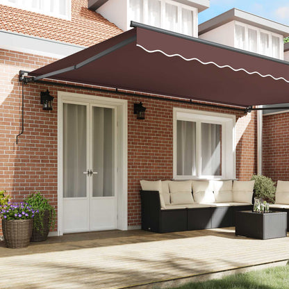 Zijde Frame Bruin 500 × 300 cm Polyester met PU-coating
