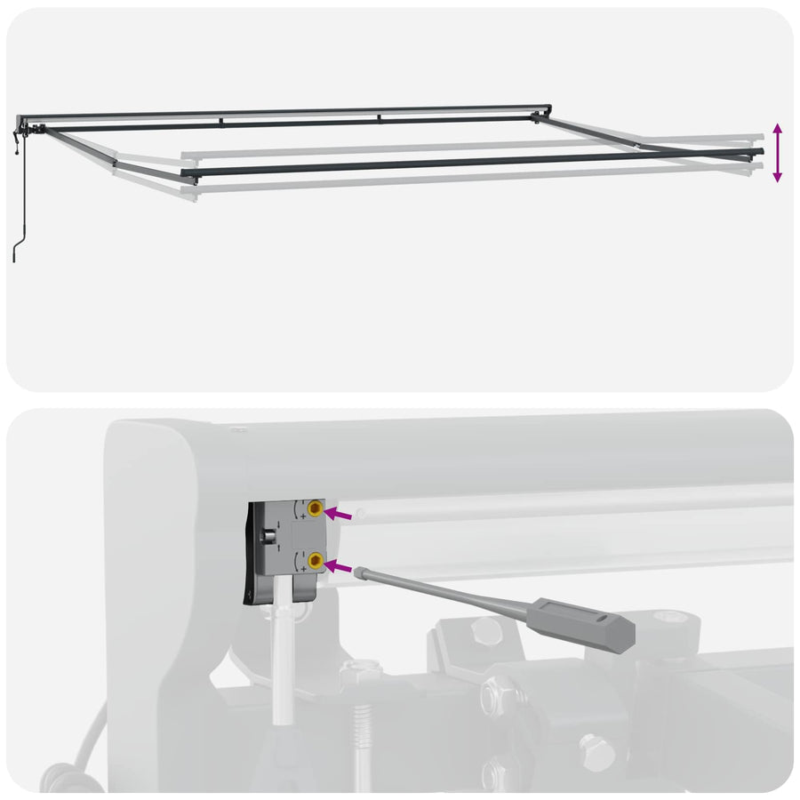 Zijde Frame Bruin 500 × 300 cm Polyester met PU-coating