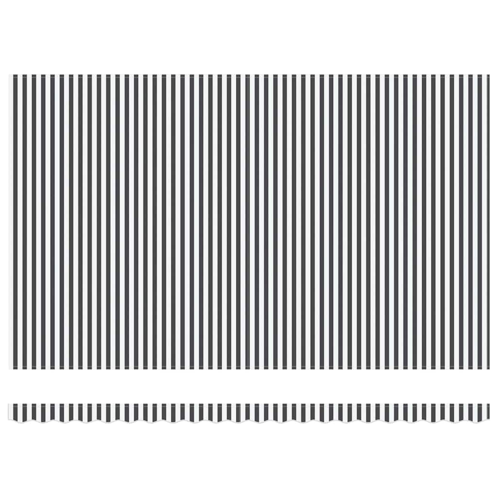 Inklapbaar Zonnescherm Antraciet en Wit 500x300 cm