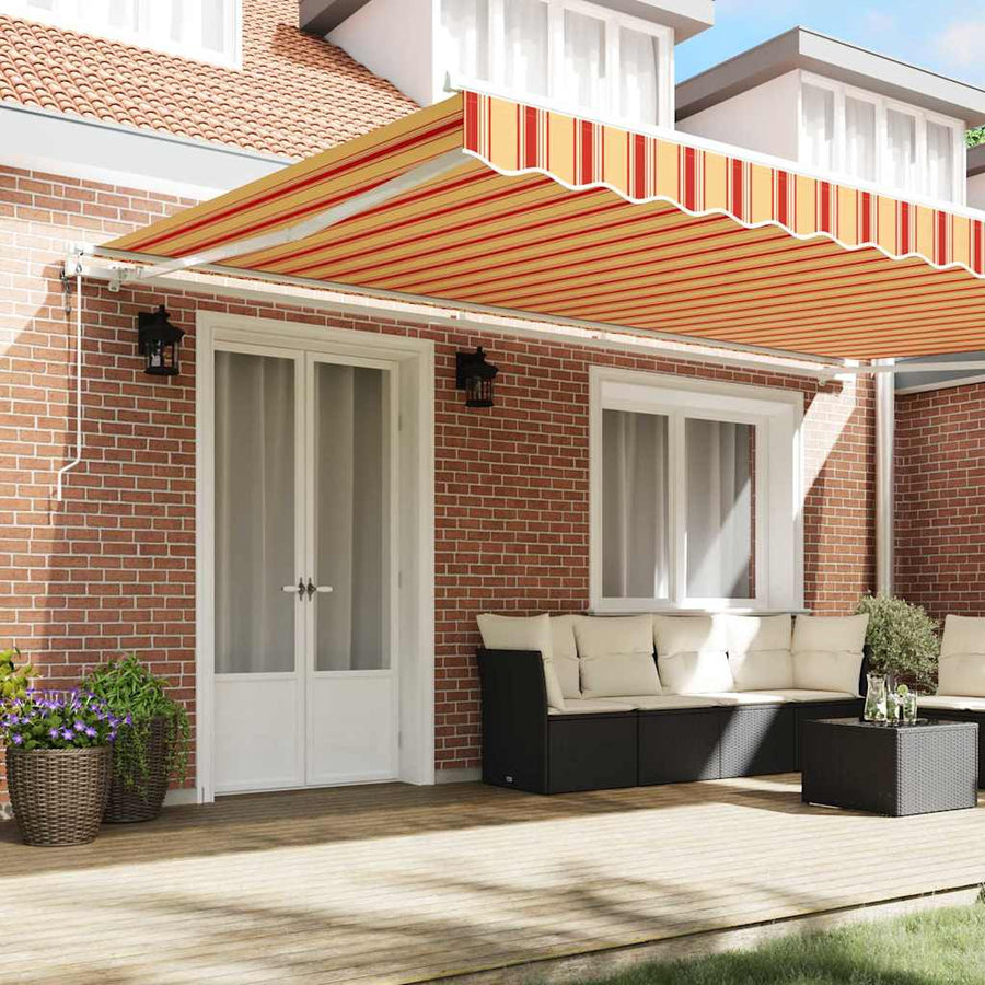 Inklapbaar Zonnescherm Geel en Oranje 500 × 300 cm Stof