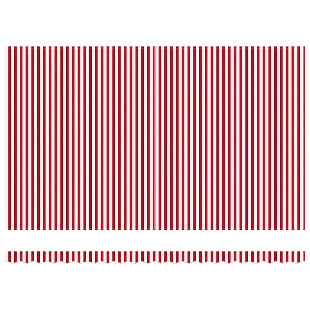 Inklapbaar Zonnescherm Rood En Wit 500 × 300 Cm Stof En Metaal Geel En Oranje