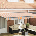 Uitschuifbaar zonnescherm 500x300 cm blauw oranje