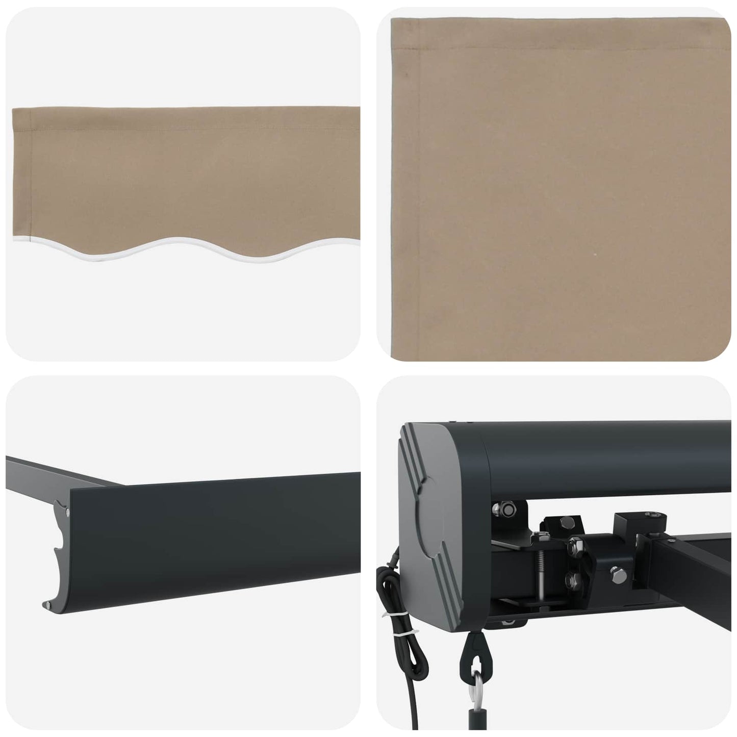Markies Beige 500 × 300 cm Polyester en Aluminium