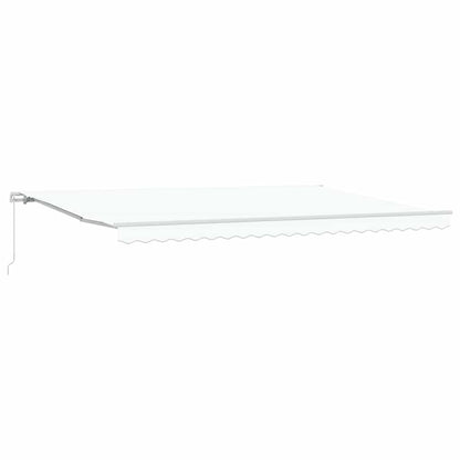 Inklapbaar Zonnescherm Wit 500 × 300 Cm Stof En Metaal Zwart (Anthraciet Frame)