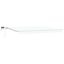 Inklapbaar Zonnescherm Stof En Staal Wit 500 × 300 cm