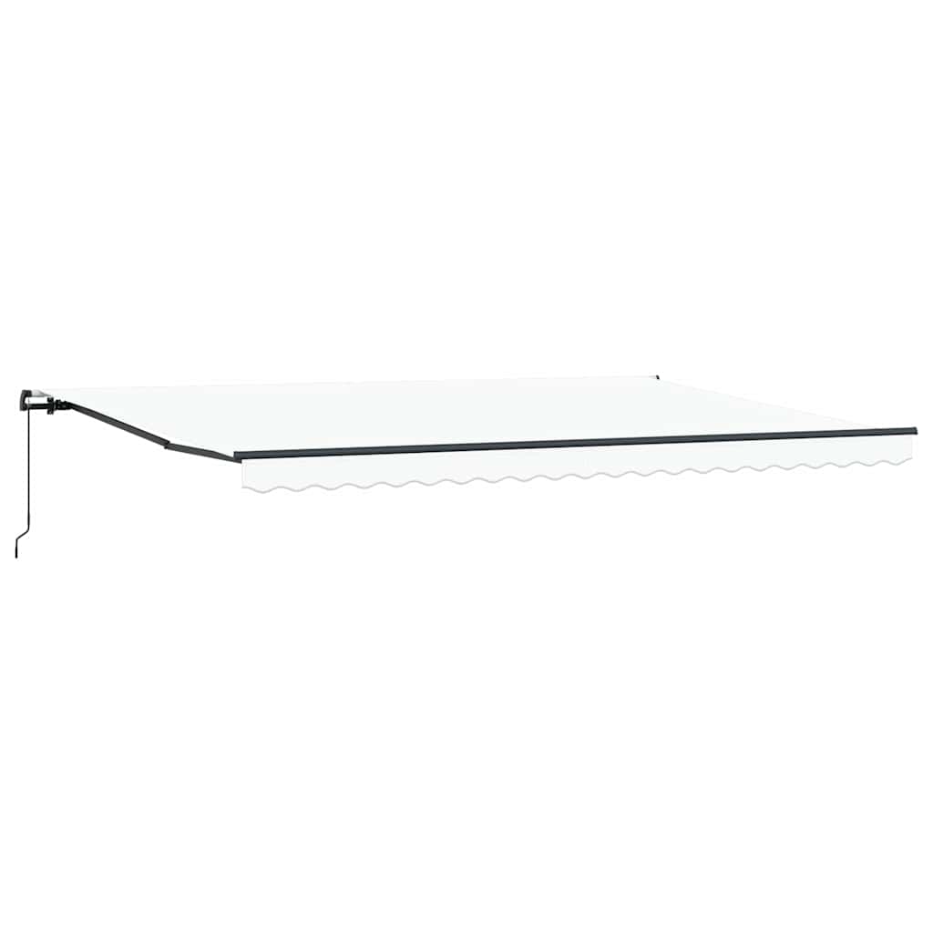 Inklapbaar Zonnescherm Polyester En Staal Wit 500 × 300 cm