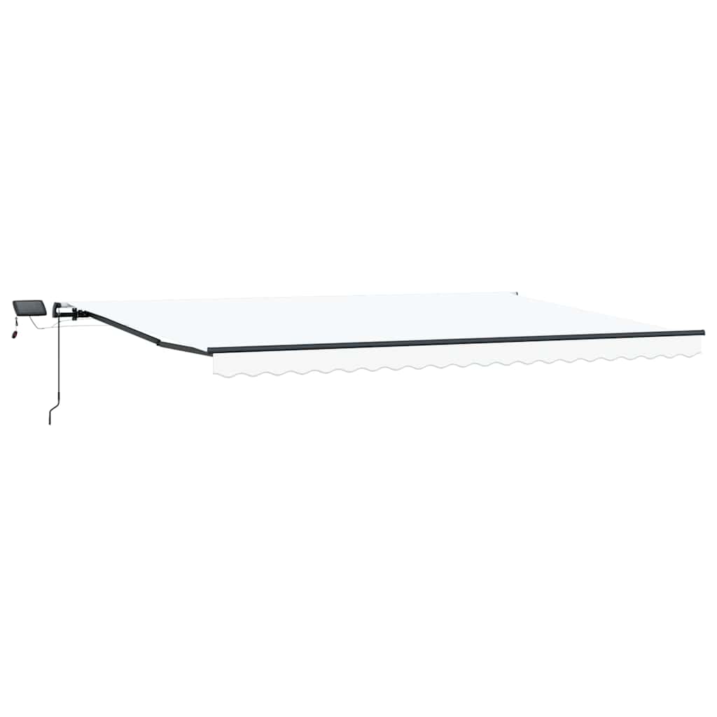 Inklapbaar Zonnescherm Stof Wit 500 ×300 cm