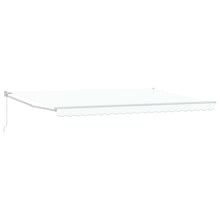 Inklapbaar Zonnescherm Wit 500 × 300 Cm Stof En Metaal