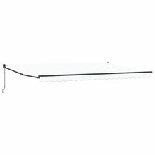 Inklapbaar Zonnescherm Wit 500 × 300 Cm Stof En Metaal