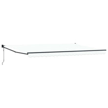 Inklapbaar Zonnescherm Wit 500 × 300 Cm Stof En Metaal