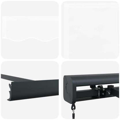 Inklapbaar Zonnescherm Stof En Metaal 500 ×300 cm