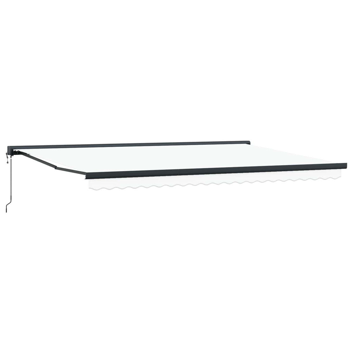 Uitschuifbare luifel Wit 500 x 300 x 165 cm Stof en Metaal
