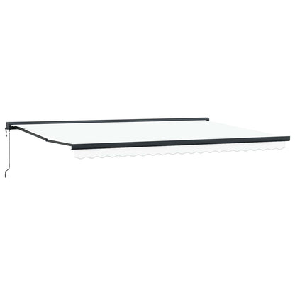 Uitschuifbare luifel Wit 500 x 300 x 165 cm Stof en Metaal