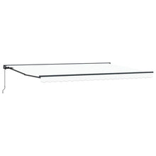 Inklapbaar Zonnescherm Wit 500 × 300 Cm Polyester En Metaal Wit (Anthraciet Frame) 5 x 3 m