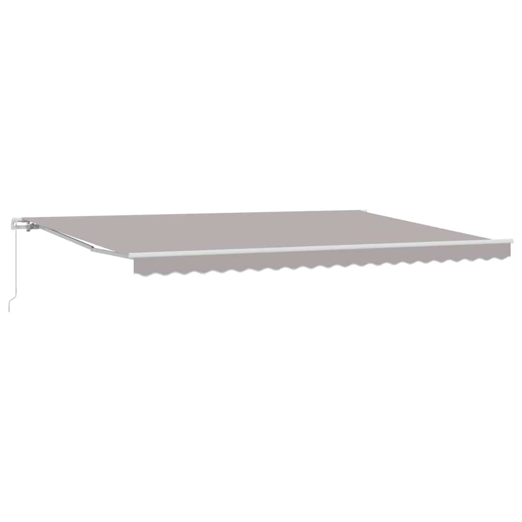 Inklapbaar Zonnescherm Lichtgrijs 500 × 300 cm Stof en Metaal