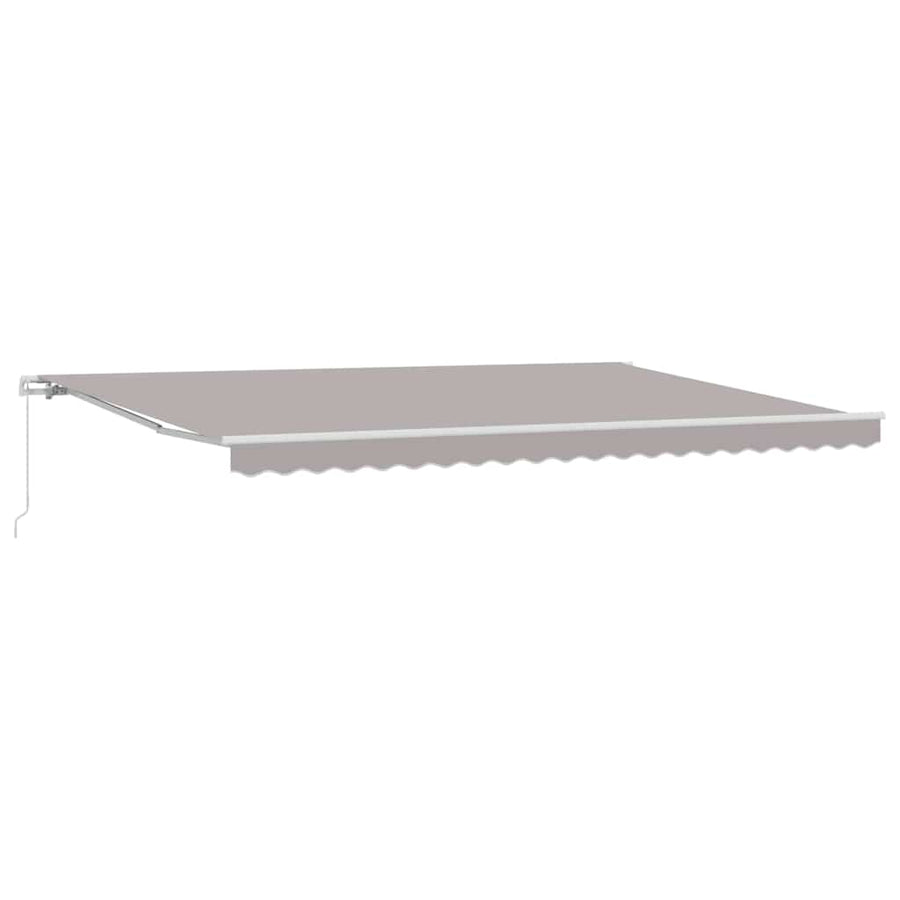 Inklapbaar Zonnescherm Lichtgrijs 500 × 300 cm Stof en Metaal
