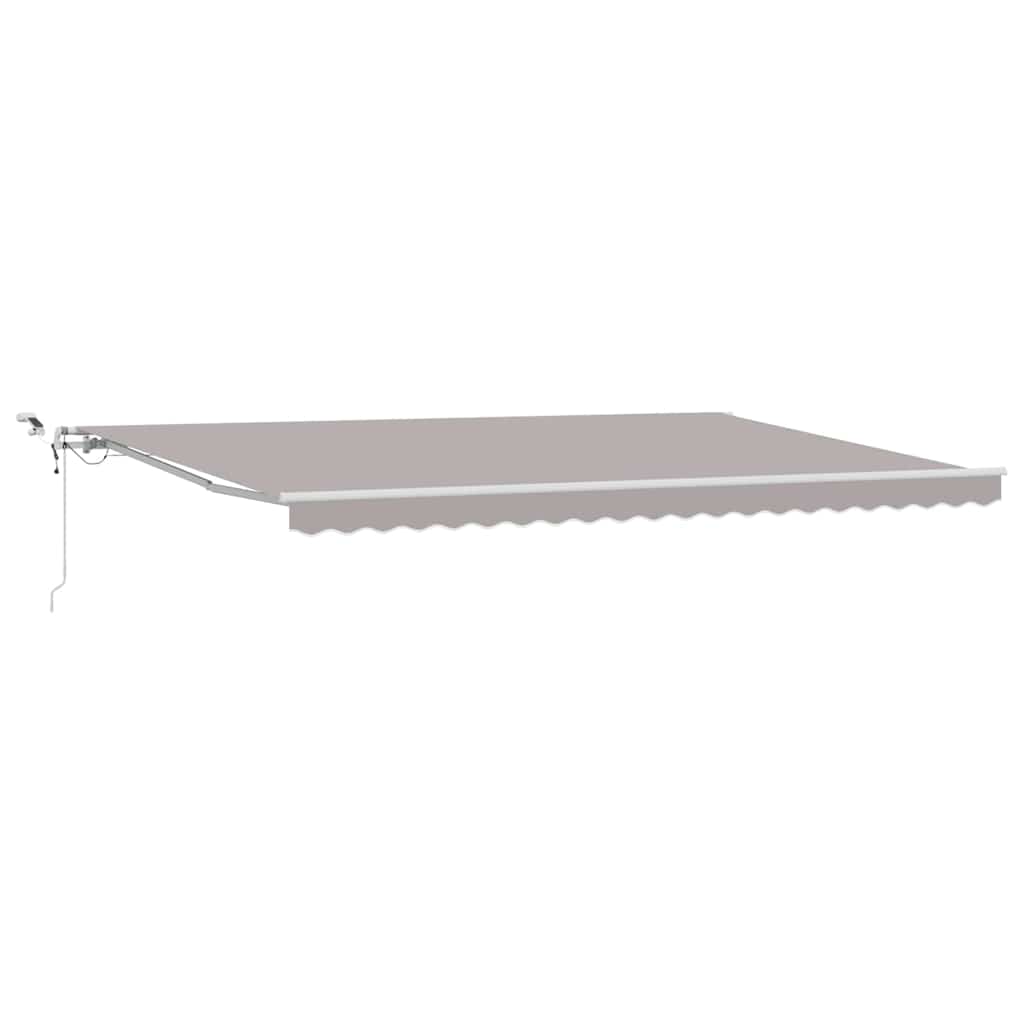 Inklapbaar Zonnescherm Lichtgrijs 500 × 300 cm Stof en Metaal