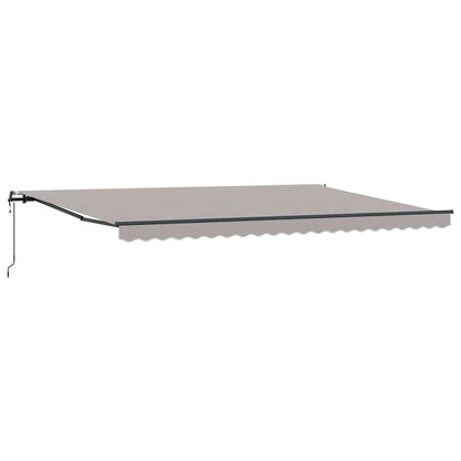 Inklapbaar Zonnescherm Lichtgrijs 500 ×300 cm Stof