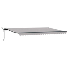 Inklapbaar Zonnescherm met Lichtgrijs 500 × 300 cm Stof