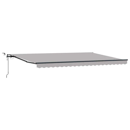 Inklapbaar Zonnescherm met Lichtgrijs 500 × 300 cm Stof