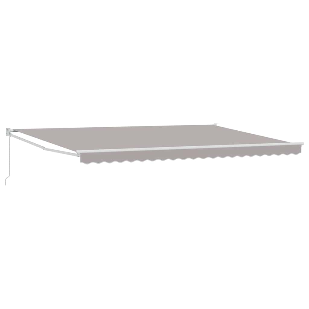 Inklapbaar Zonnescherm Lichtgrijs 500 × 300 cm Stof en Metaal