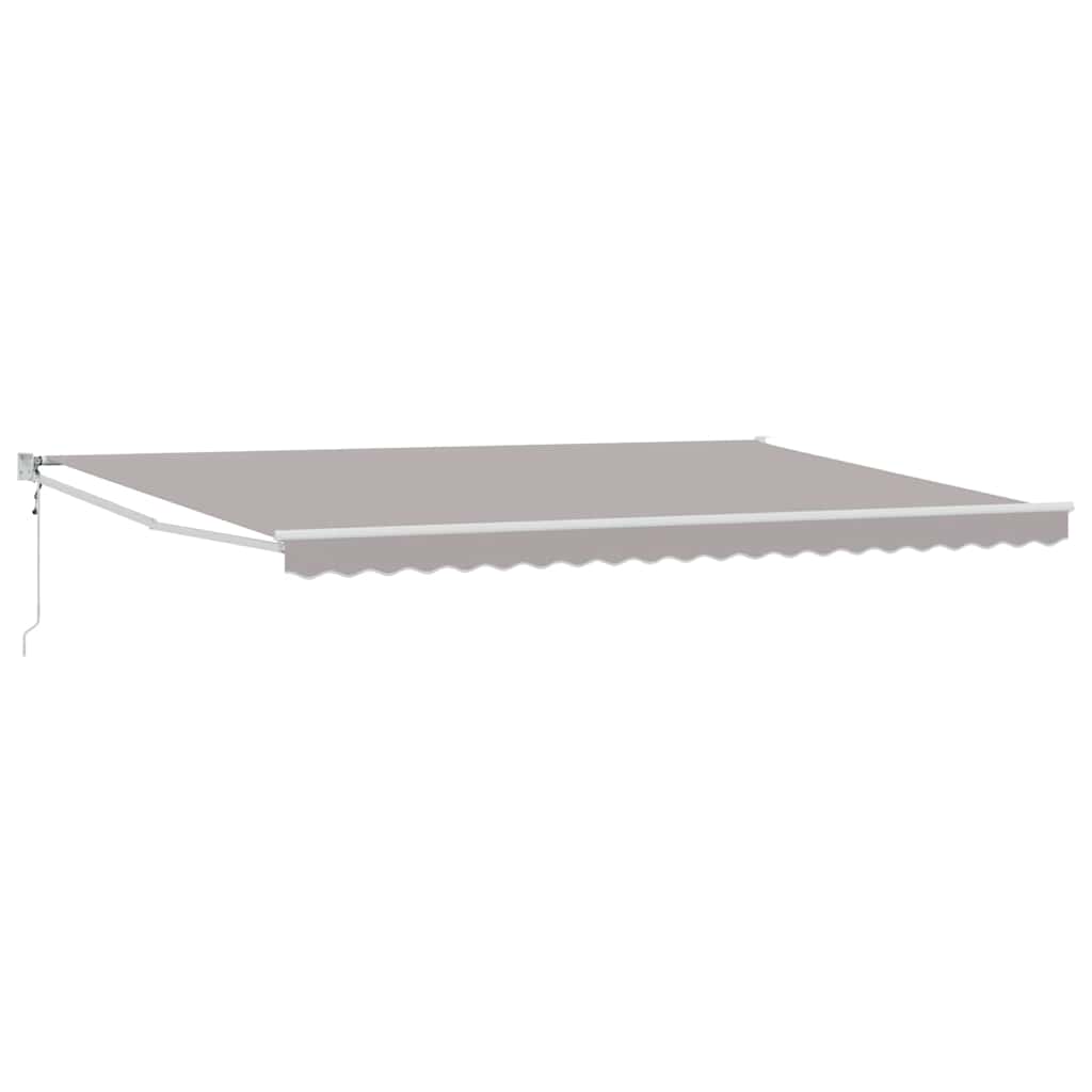 Inklapbaar Zonnescherm Lichtgrijs 500 × 300 cm Stof en Metaal
