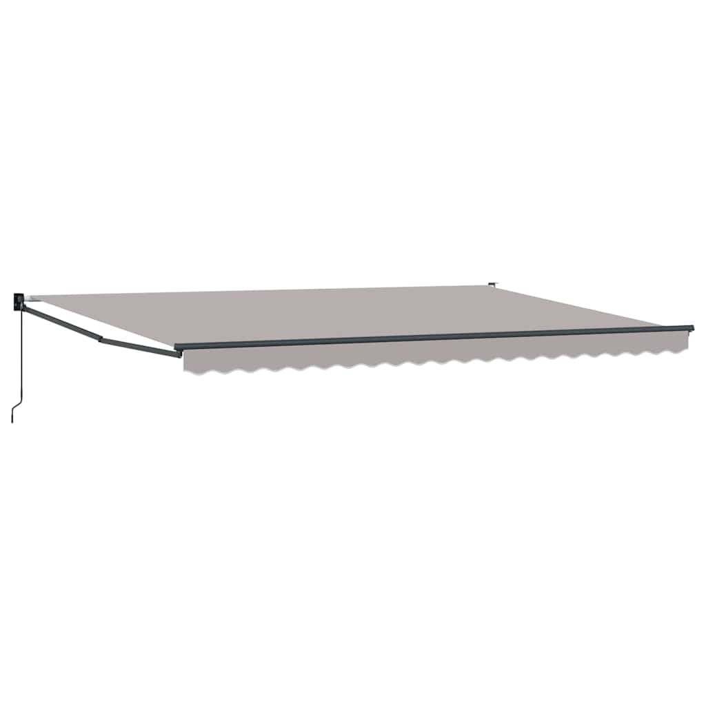Inklapbaar Zonnescherm Lichtgrijs 500 × 300 cm Stof en Metaal