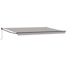 Inklapbaar Zonnescherm Lichtgrijs 500 × 300 cm Stof en Metaal