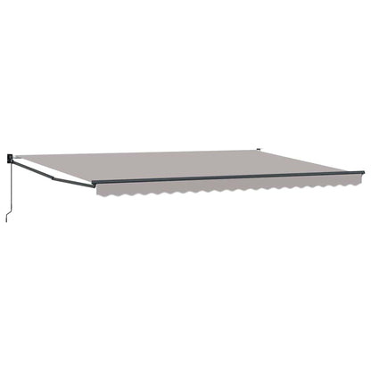 Inklapbaar Zonnescherm Lichtgrijs 500 × 300 cm Stof en Metaal