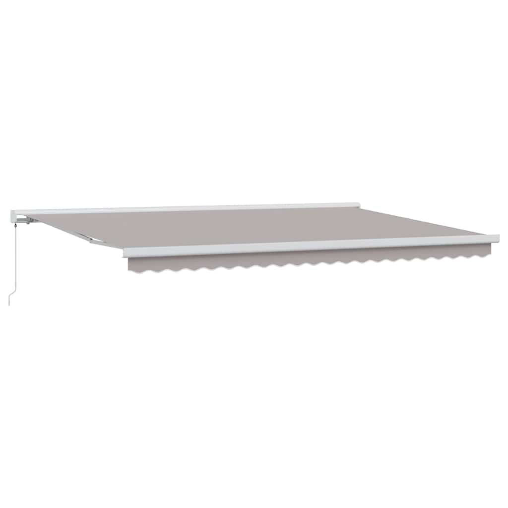 Inklapbaar Zonnescherm Lichtgrijs 500 ×300 cm Stof en Metaal