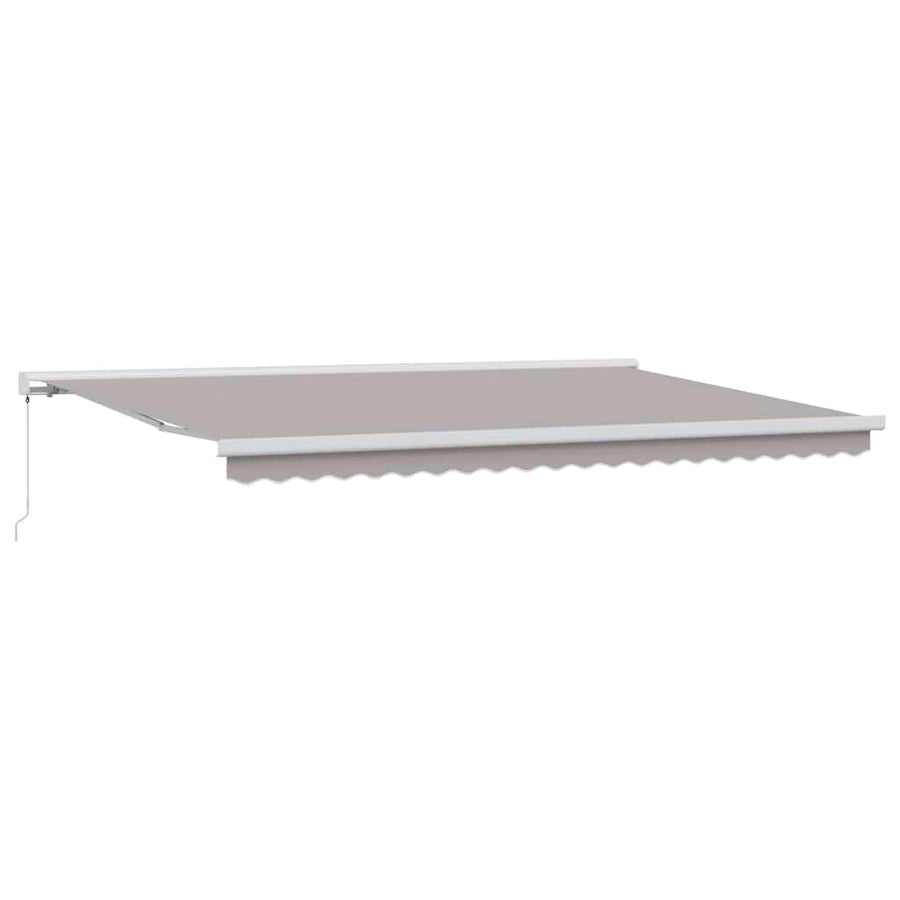 Inklapbaar Zonnescherm Lichtgrijs 500 ×300 cm Stof en Metaal