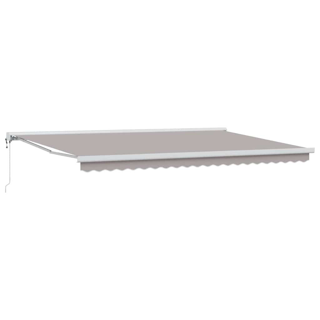 Inklapbaar Zonnescherm Lichtgrijs 500 × 300 cm Stof, Metaal