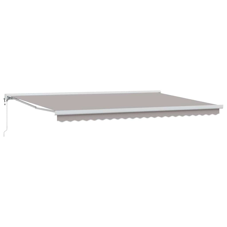 Inklapbaar Zonnescherm Lichtgrijs 500 × 300 cm Stof, Metaal