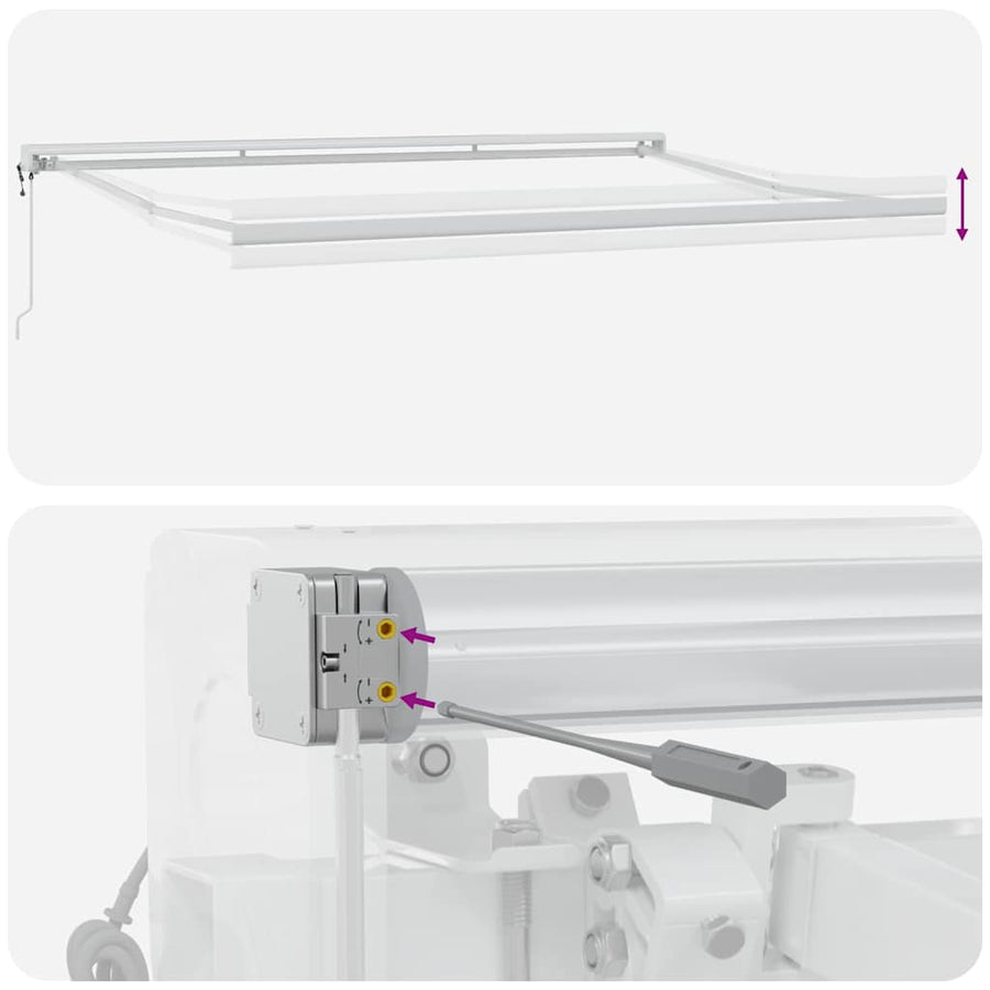 Inklapbaar Zonnescherm Lichtgrijs 500 × 300 cm Stof, Metaal