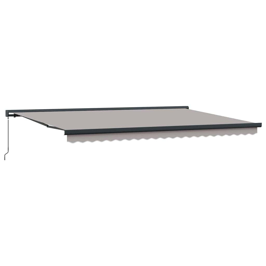 Inklapbaar Zonnescherm Lichtgrijs 500 ×300 cm Stof en Metaal