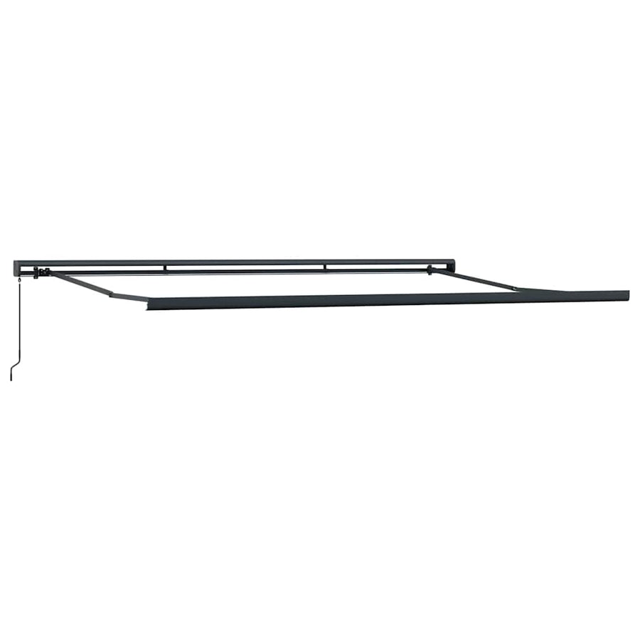 Inklapbaar Zonnescherm Lichtgrijs 500 ×300 cm Stof en Metaal