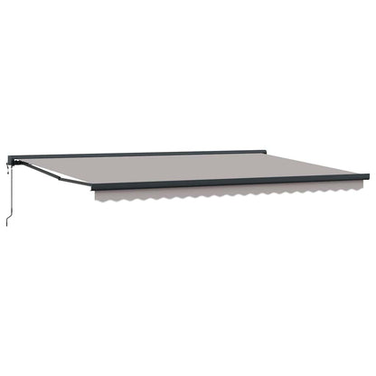 Inklapbaar Zonnescherm Lichtgrijs 500 × 300 cm Stof, Metaal