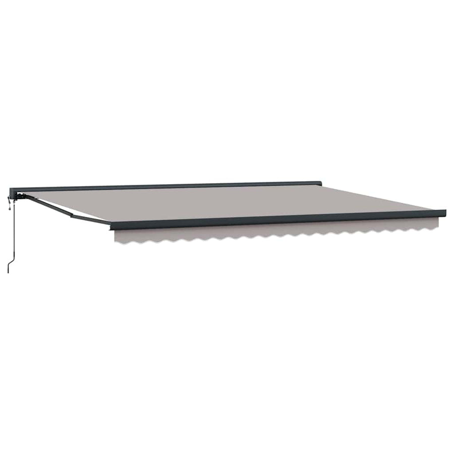 Inklapbaar Zonnescherm Lichtgrijs 500 × 300 cm Stof, Metaal