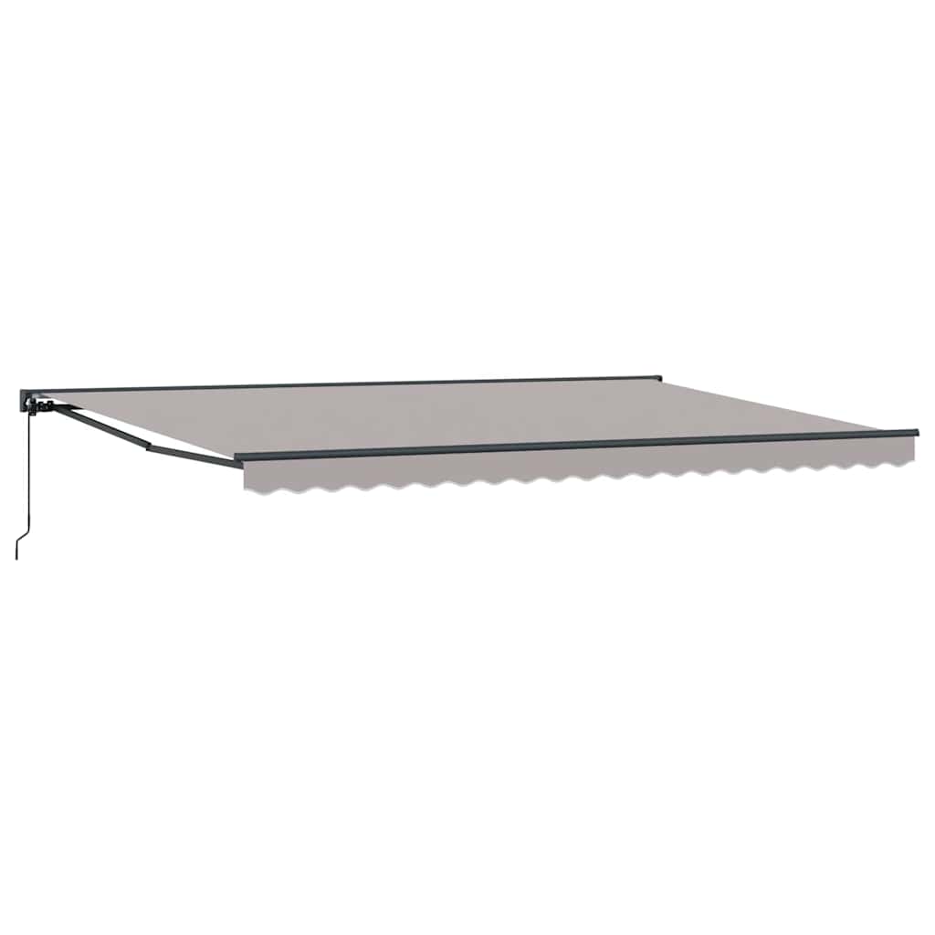 Inklapbaar Zonnescherm 500X300 Cm Stof Lichtgrijs 5 x 3 m
