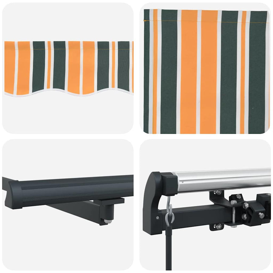 Inklapbaar Zonnescherm Stof Groen En Geel 500 × 300 cm