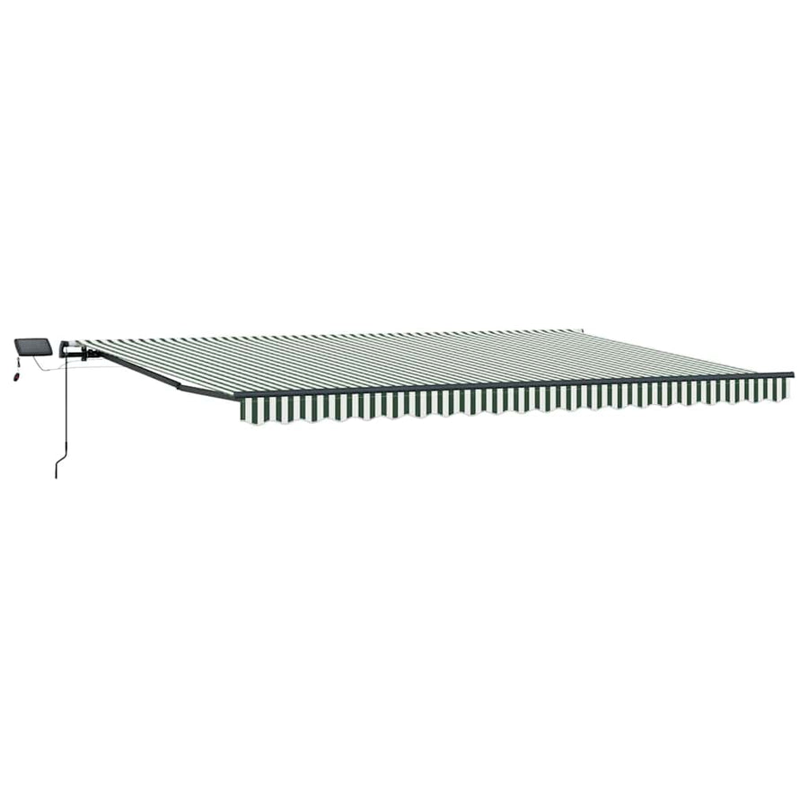 Inklapbaar Zonnescherm Stof Groen En Wit 500 ×300 cm