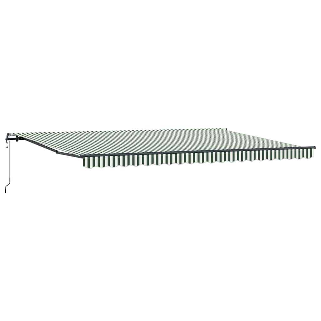 Inklapbaar Zonnescherm Stof Groen En Wit 500 ×300 cm
