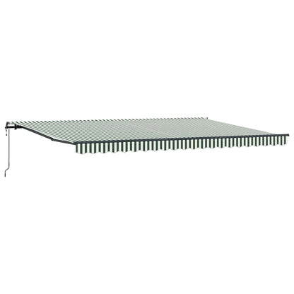 Inklapbaar Zonnescherm Stof Groen En Wit 500 ×300 cm